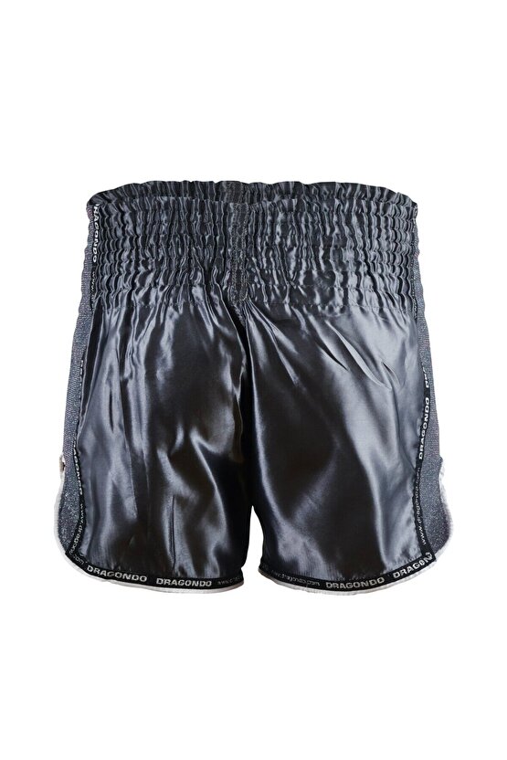 MT3076 Shiny Muay Thai Antrasit Kick Boks Şortu