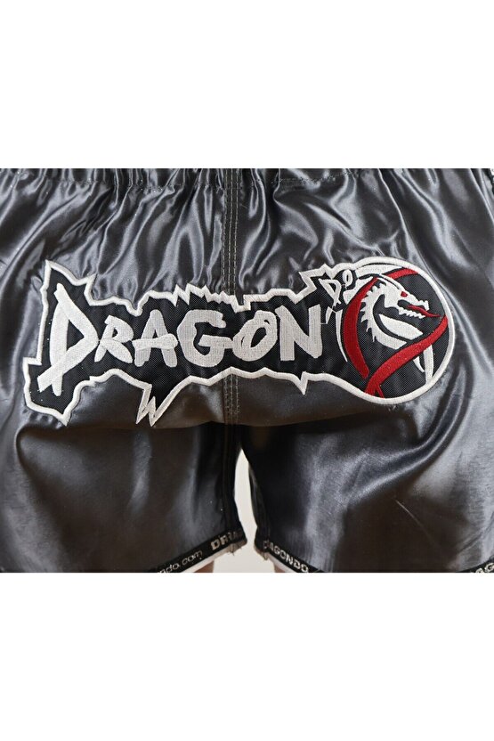 MT3076 Shiny Muay Thai Antrasit Kick Boks Şortu