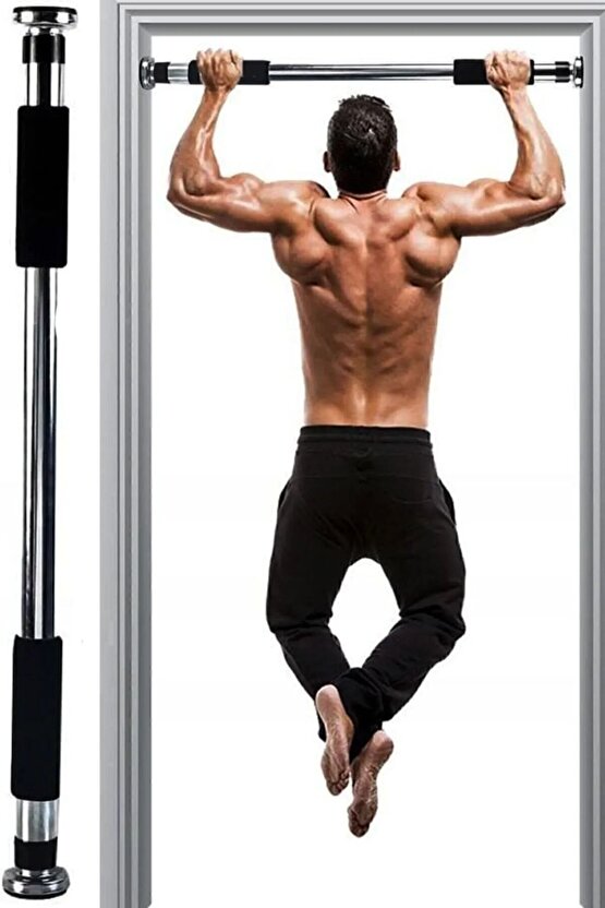 Krom Kapı Barfiksi Barı Mekik Çekme Aleti (60-100 cm Arası)