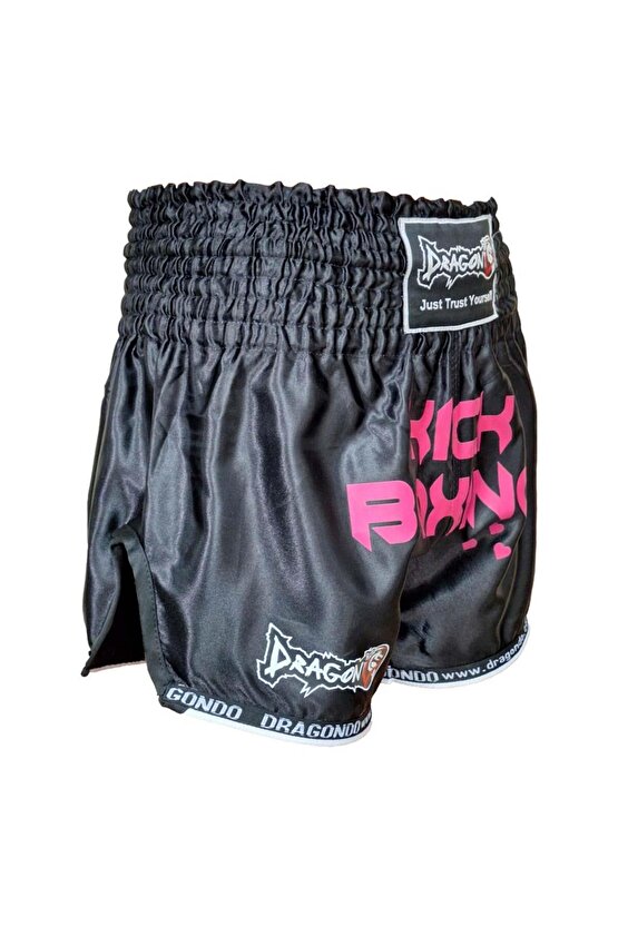 KB247 Kick Boks Şort Pink Heart Kick Boxing Antrenman Şortu