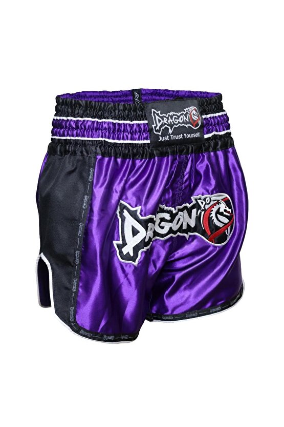 Dragon Retro Şort Muaythai Kick Boks 3,5 Mt Bandaj Ve Şeffaf Dişlik Kickboks Muay Thai Seti