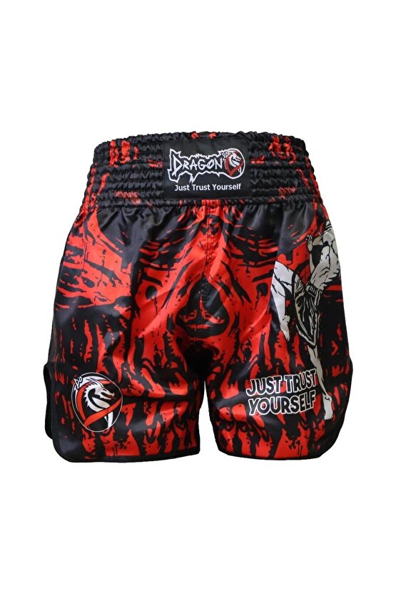 Dragon Sporcu Dişliği ve Mt3012 Muay Thai Şortu 2 li Set Dijital Baskılı Muay Thai Şortu