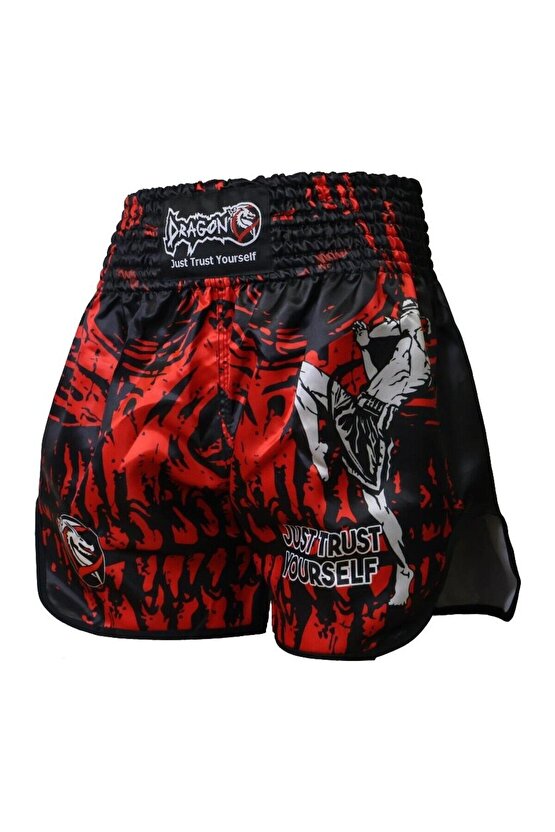 Dragon Sporcu Dişliği ve Mt3012 Muay Thai Şortu 2 li Set Dijital Baskılı Muay Thai Şortu