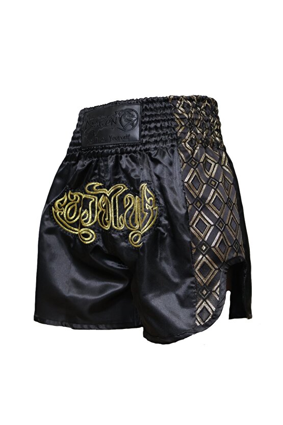 MT3028 Nakışlı Muaythai Şortu Muay Thai Antrenman Şortu