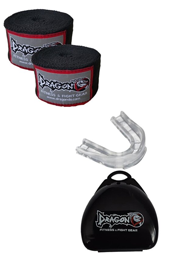 99120 Profesyonel Kutulu Boks Dişliği Ve 3,5 M Siyah Boks Bandaj Set