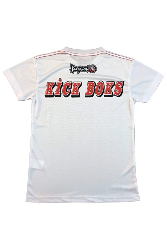 Giftoom Spor- Türkiye Kick Boks Federasyonu Armalı Kick Boks Beyaz Tişört