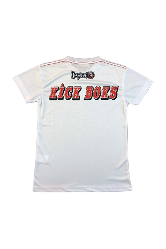 Giftoom Spor- Türkiye Kick Boks Federasyonu Armalı Kick Boks Beyaz Tişört