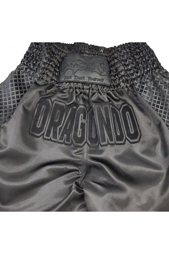 MT3025 Black Night Muay Thai Şortu Siyah Antrenman Şortu