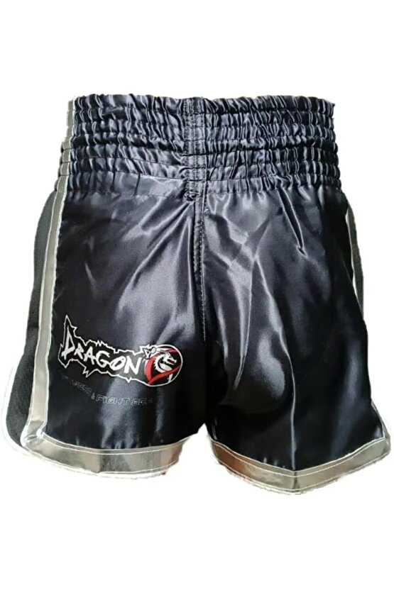 sporcu Mt2019 Onaylı Muay Thai Müsabaka Şort gri şeritli, Profesyonel  kutulu Dişlik ve 3.5mt bandaj