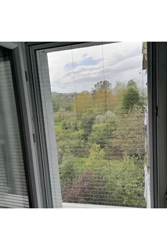 Ekol Sineklik Plise Sineklik Pencere Sineklik Pileli Sürgülü 0x90-0x220 Beyaz