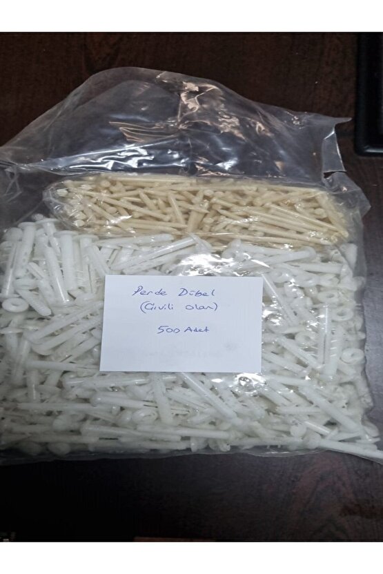 Plastik Çivili Korniş Dübeli - 500 ADET PAKETLİ