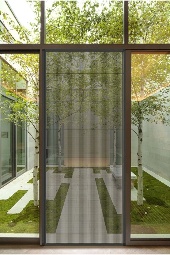 Sineklik Pileli Sineklik Plise Sineklik Demonte Sineklik 0-90 Cm X 0-200cm Kapı Antrasit Gri