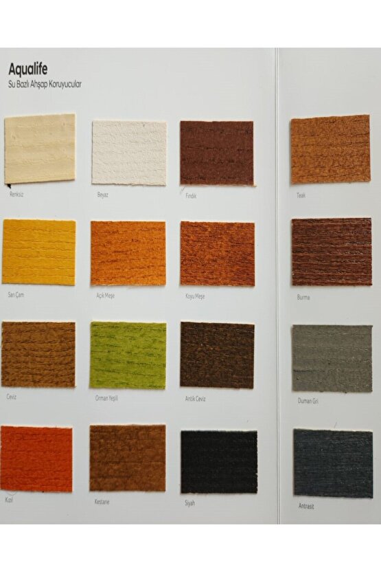 Aqualife Su Bazlı Ahşap Koruyucu Koyu Meşe 0,75 Lt.