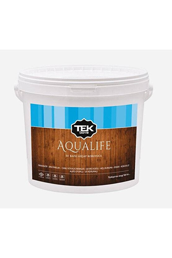 Tek Aqualıfe Su Bazlı Ahşap Koruyucu Koyu Meşe 0,75 Lt