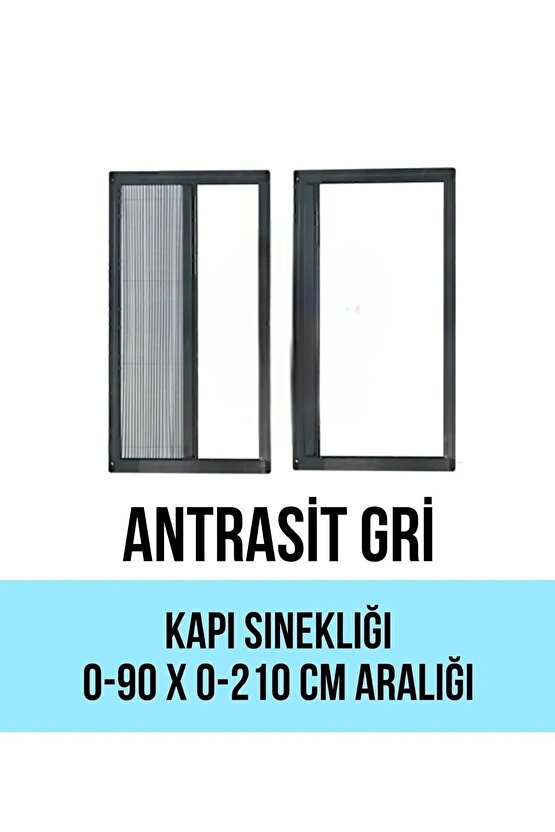 Plise Pileli Sürgülü Sineklik 0-90 X 0-210 Cm, Ahşap Kapı ,pimapen Kapı )pilise
