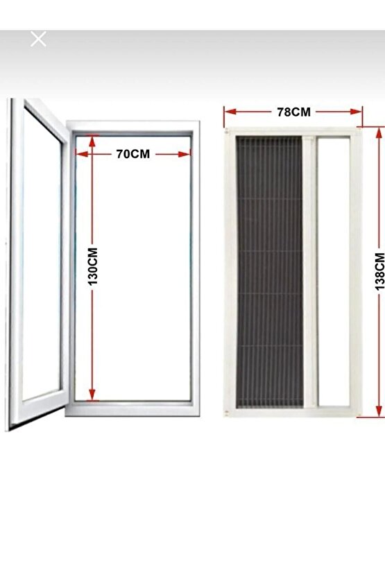 Veli Yapı Market- Plise Sineklik En-90 Boy-210 Akordiyon Sürgülü Kapı Sineklik Özel Ölçülü Imalat