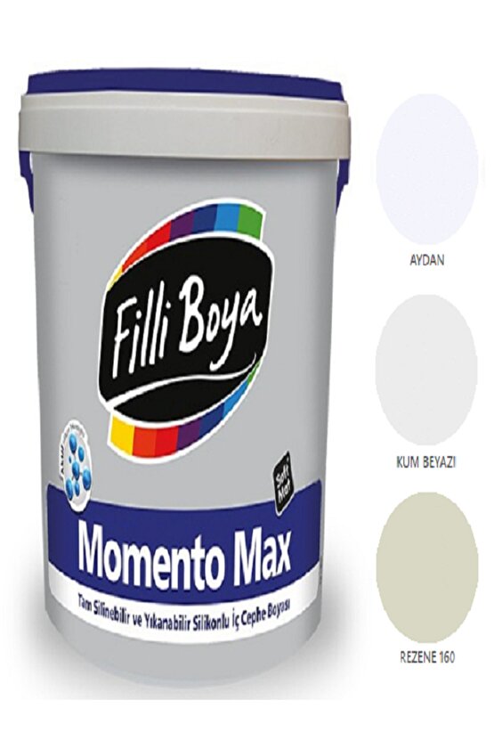 Momento Max Tam Silinebilir Yıkanabilir Silikonlu Mat Boya 15lt (kum Beyazı)