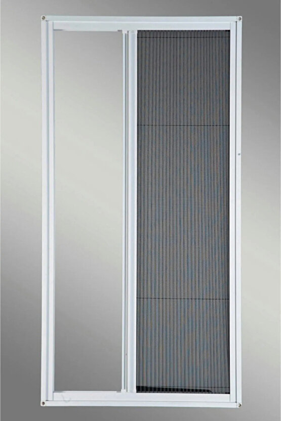 Plise Pileli Sürgülü Kapı Sinekliği ( Demir Kapı,pimapen Kapı)0,90 Cm-0,210 Cm - Beyaz