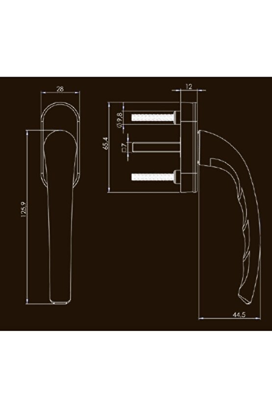 2 Adet Beyaz Pencere Kolu Alüminyum. Yerli Üretim. Kayapen Marka. 124 gram  Adet