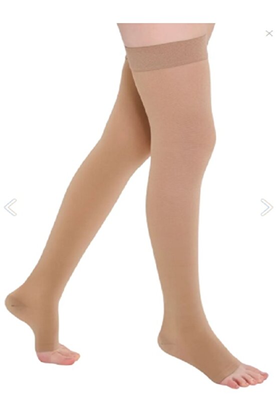 Bej Renk Diz Üstü Orta Basınç (ccl2 - 23-32 Mmhg) Açık Burun Varis Çorabı