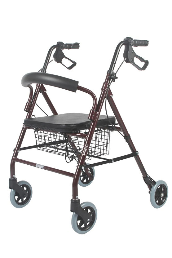 Freely AS9144L 4 Tekerli Alüminyum Tekerlekli Rolatör Yürüteç