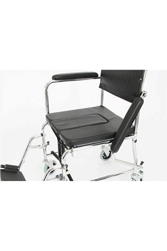 WE CHEM Klozetli Tuvaletli Tekerlekli Sandalye Engelli Hasta Banyo Tuvalet Sandalyesi