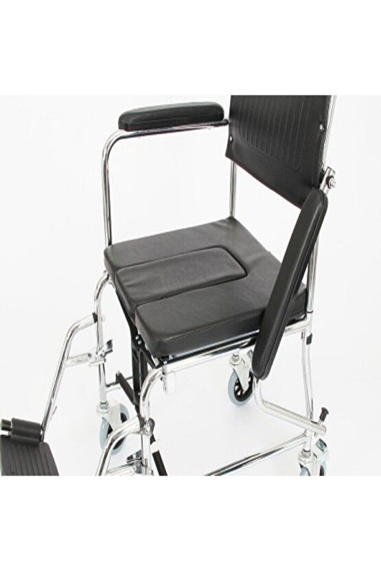 WE CHEM Klozetli Tuvaletli Tekerlekli Sandalye Engelli Hasta Banyo Tuvalet Sandalyesi