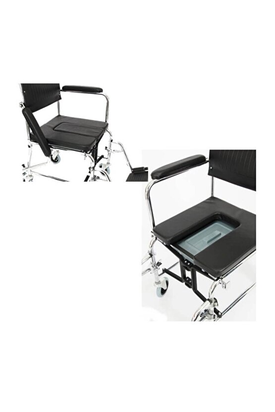 EV TİPİ, KATLANABİLİR, KLOZETLİ, TEKERLEKLİ SANDALYE,