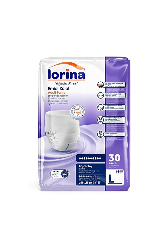 Emici Külot Hasta Bezi Large 30lu