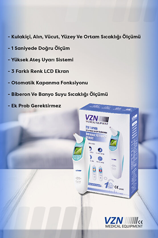 Alın Ve Kulak Için Temazsız Ateş Ölçer