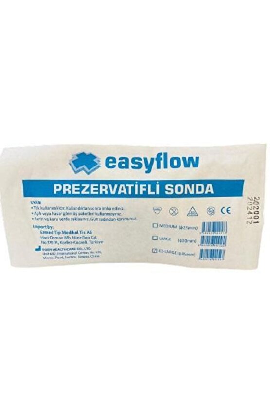 Yapışkan Şeritli Prezervatif Sonda 50 Adet 25mm Medium