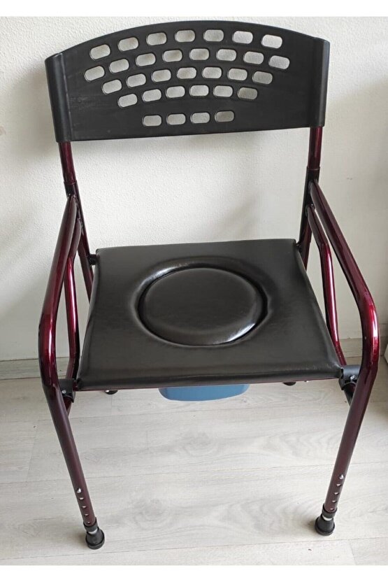 Deri Döşemeli Hasta Tuvaleti Klozeti Sandalyesi