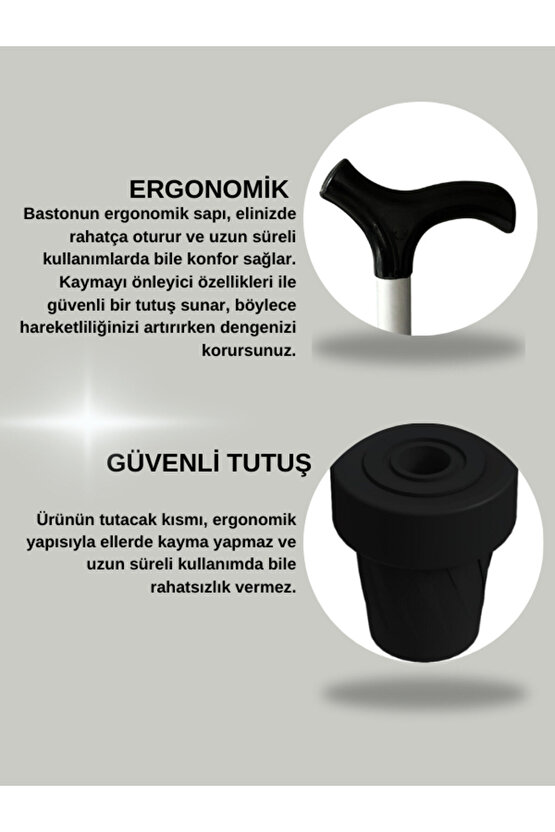 Baston Ayarlanabilir 80-100 Denge Bastonu Siyah
