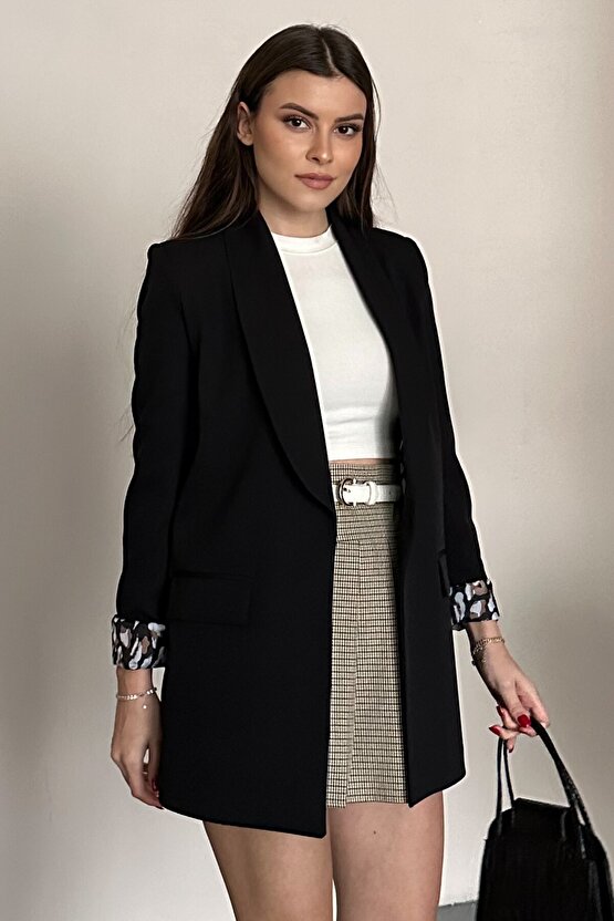 Kadın Blazer Ceket Oversize Uzun | Lepoar Astarlı Klasik Şık Ofis & Günlük