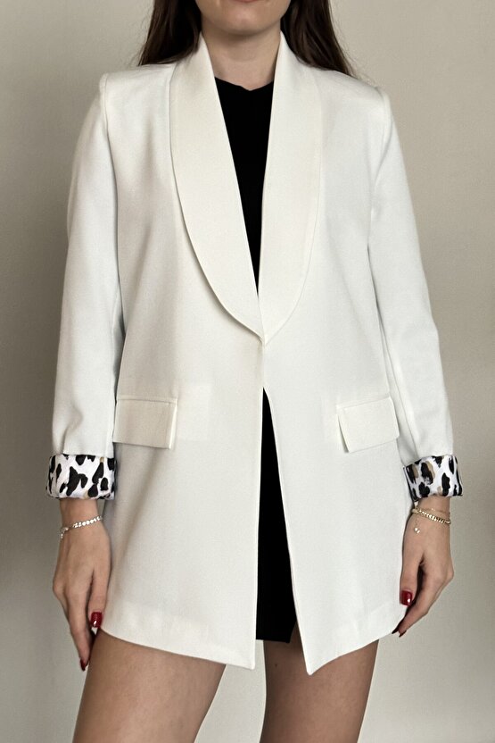 Kadın Blazer Ceket Oversize Uzun | Lepoar Astarlı Klasik Şık Ofis & Günlük