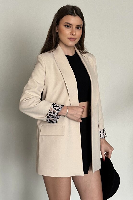 Kadın Blazer Ceket Oversize Uzun | Lepoar Astarlı Klasik Şık Ofis & Günlük