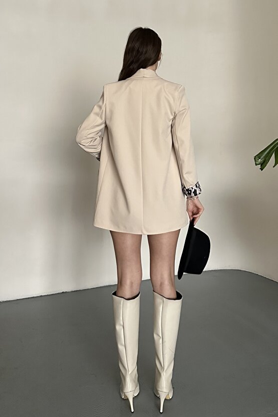 Kadın Blazer Ceket Oversize Uzun | Lepoar Astarlı Klasik Şık Ofis & Günlük