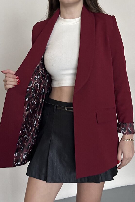 Kadın Blazer Ceket Oversize Uzun | Lepoar Astarlı Klasik Şık Ofis & Günlük