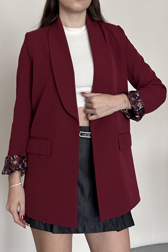 Kadın Blazer Ceket Oversize Uzun | Lepoar Astarlı Klasik Şık Ofis & Günlük