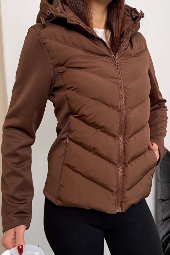 Kadın Kapüşonlu Şişme Mont Range Rover Mom Ceket