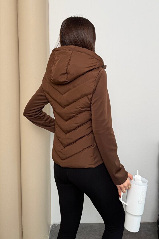 Kadın Kapüşonlu Şişme Mont Range Rover Mom Ceket