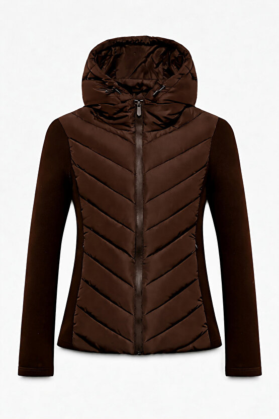 Kadın Kapüşonlu Şişme Mont Range Rover Mom Ceket