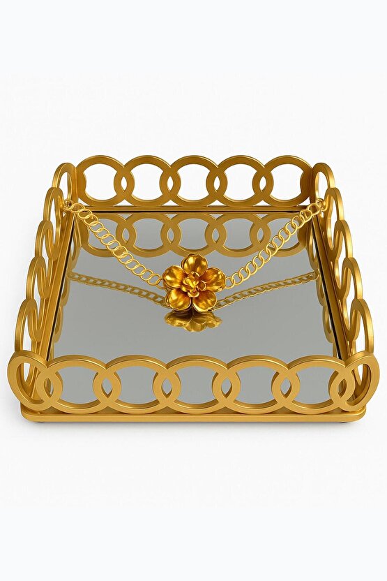 Lux Gold Aynalı Halka Sunum Peçetelik