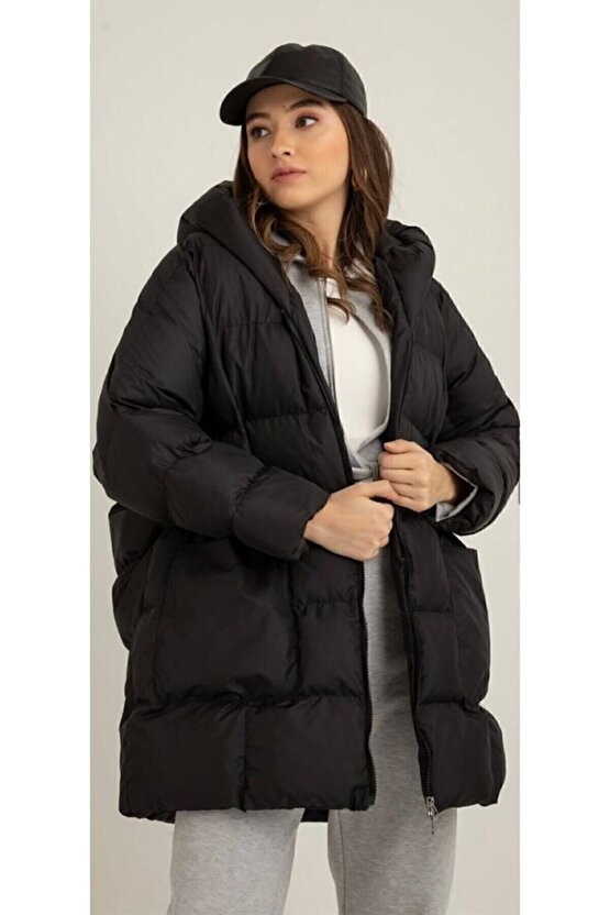 Kadın Oversize Puffer Şişme Mont