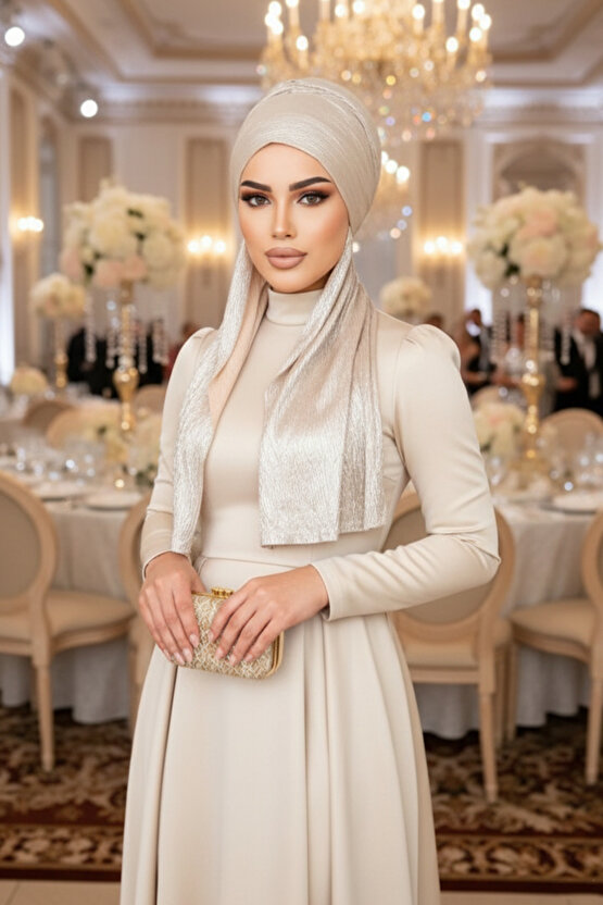 Rose Gold Kelebek Bone Şal