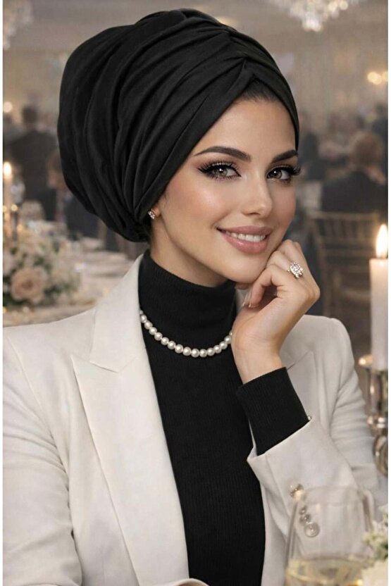 Siyah Büzgülü Bone