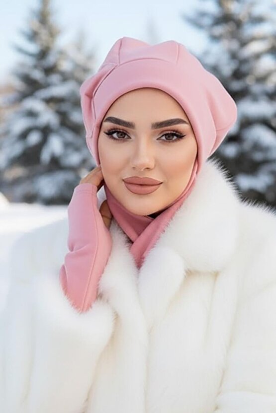 Pudra Fiyonklu Tesettür Bere