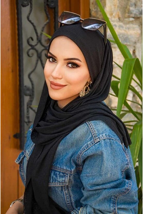 Siyah Bandana Bone Şal