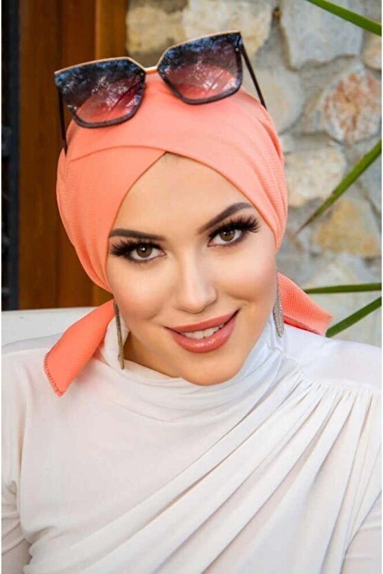 Neon Turuncu Çapraz Bone