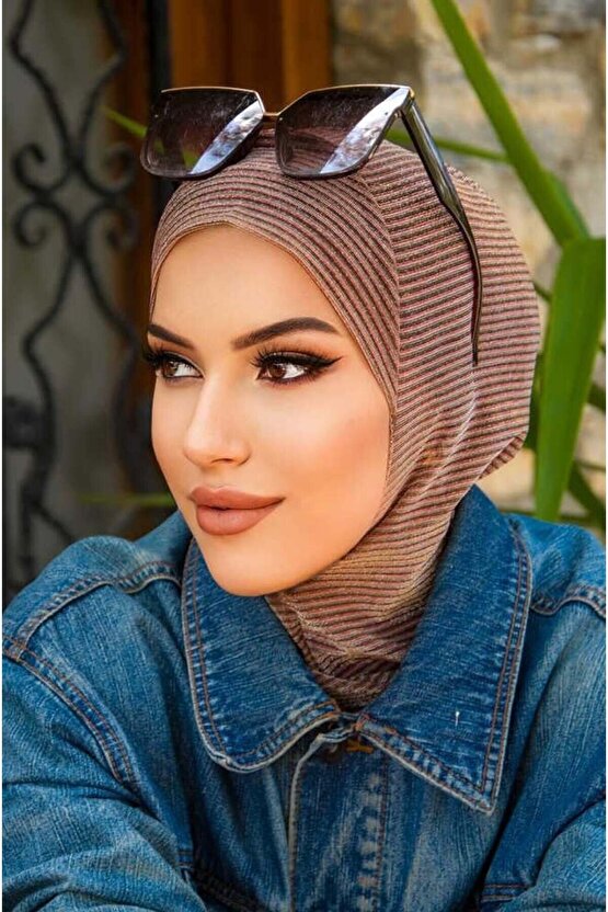 Bakır Çizgili Yüzücü Bonesi - Sporcu Bonesi